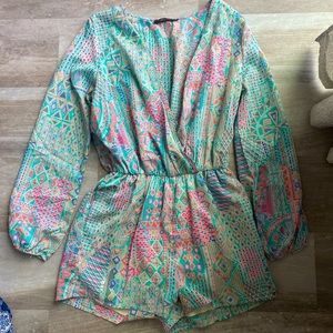 Colorful romper - this is cute in the spring! The colors are bright and fun!